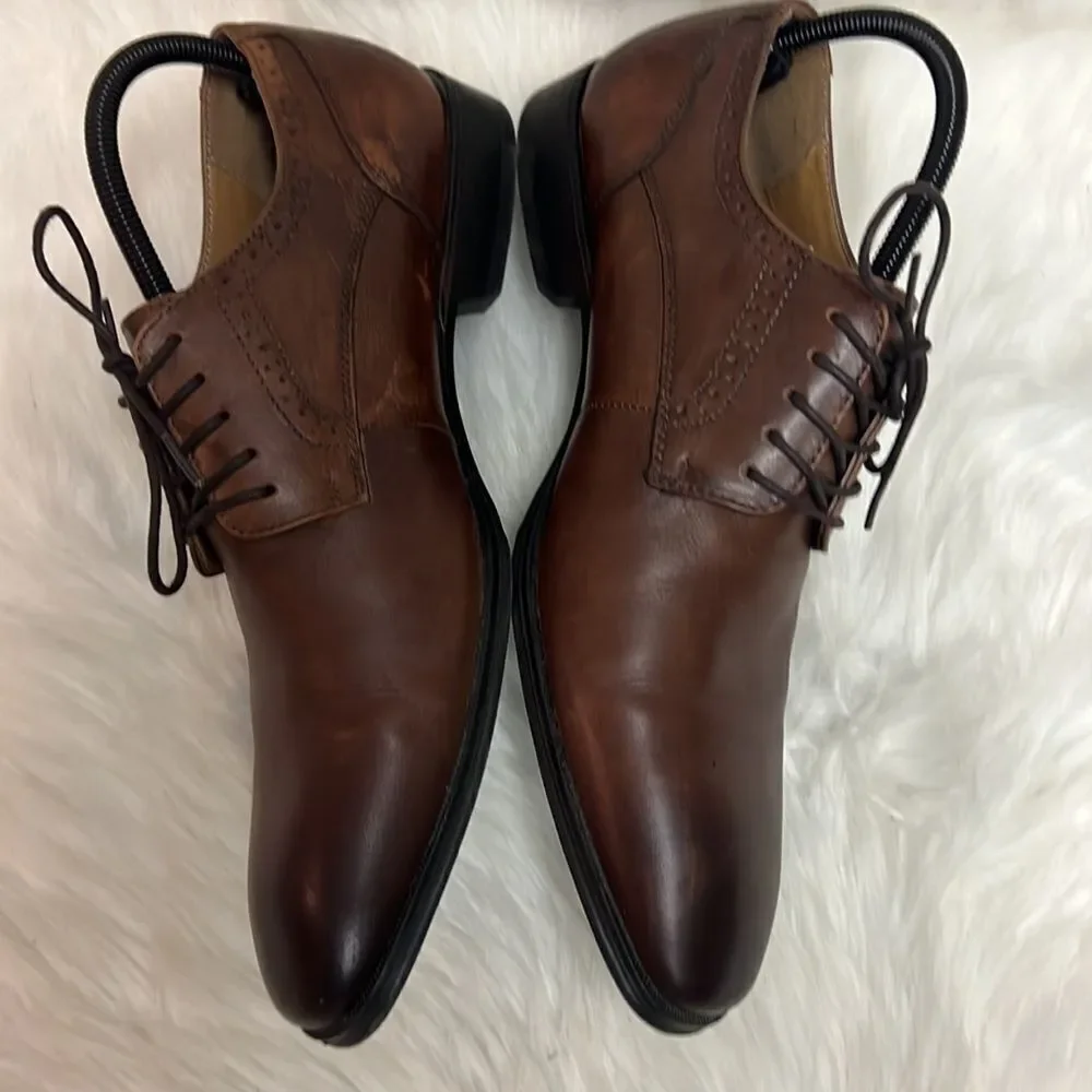 Collection by Michael Strahan Brown Leather Dress Shoes Size‎ 10 B27